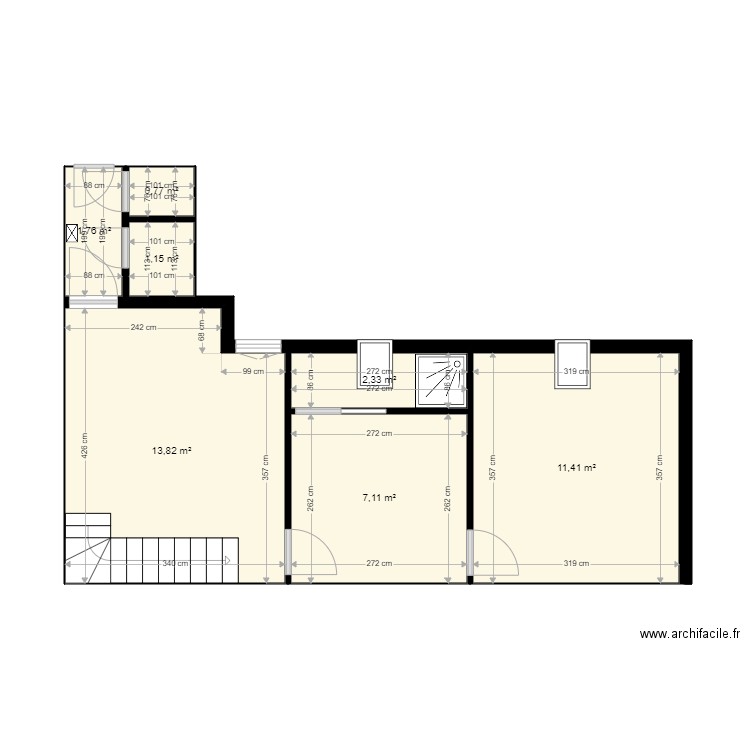 11 Géricault  6ème cour  Existant. Plan de 0 pièce et 0 m2