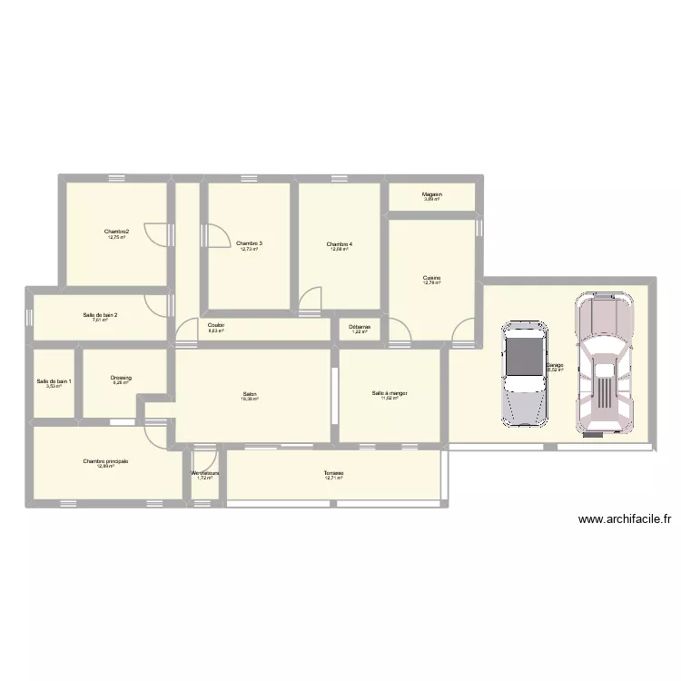 Ma maison 1. Plan de 16 et 174 m² Ma maison 1. Plan de 16 et 174 m²