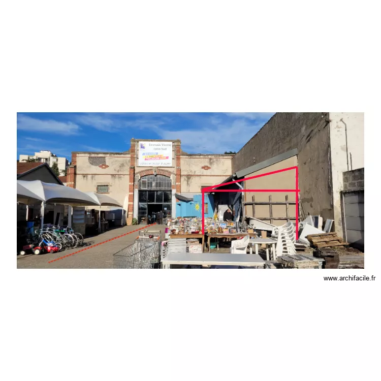 IMPLANT AUVENT TEXABRI COUR ENTREE. Plan de 