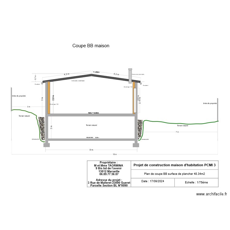 PCMI 3BIS. Plan de 0 pièce et 0 m2