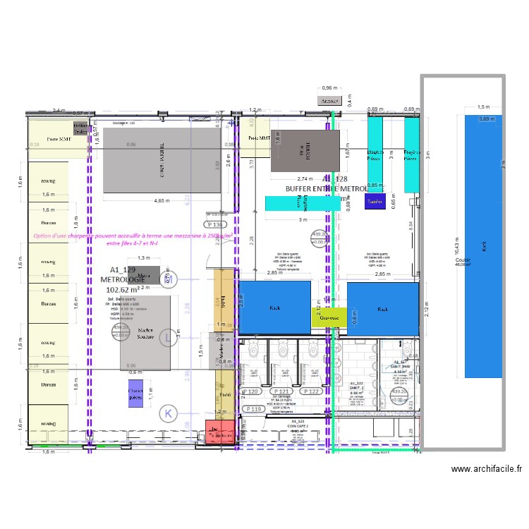 Metrologie_1 tridim 163012. Plan de 1 pièce et 46 m2
