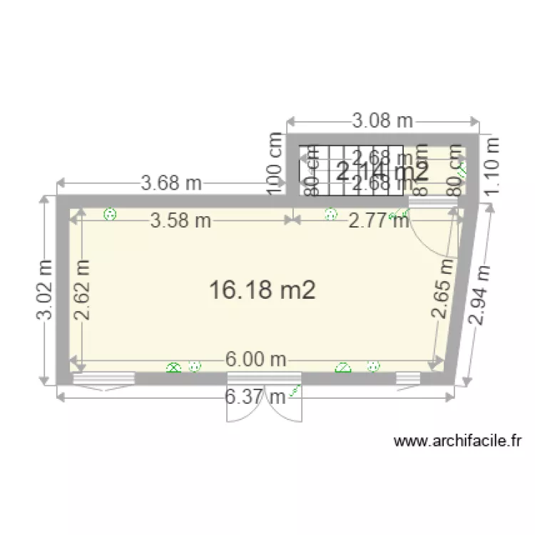projet 1 bis extension DOUTRELANT. Plan de 