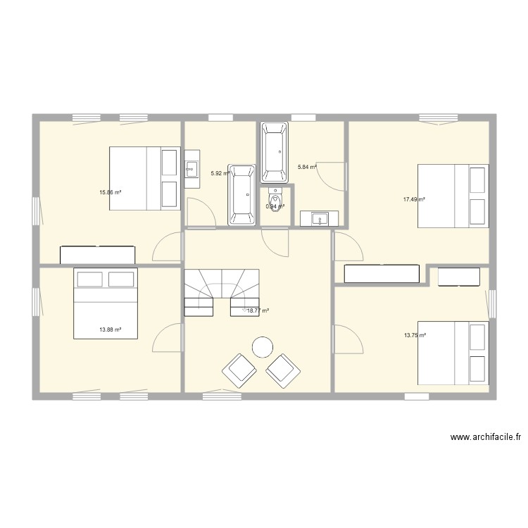 1er etage neufvilles. Plan de 0 pièce et 0 m2