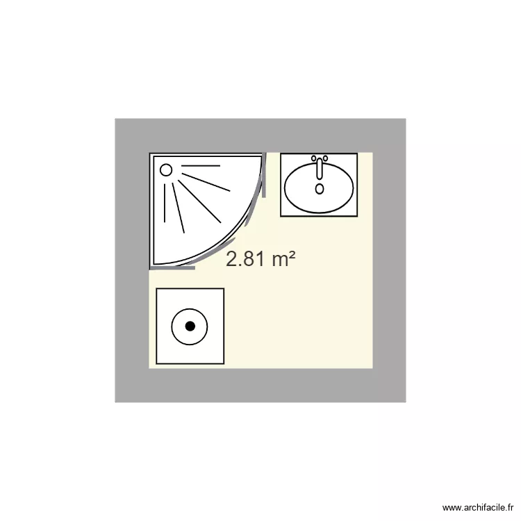 Douche Coin. Plan de 