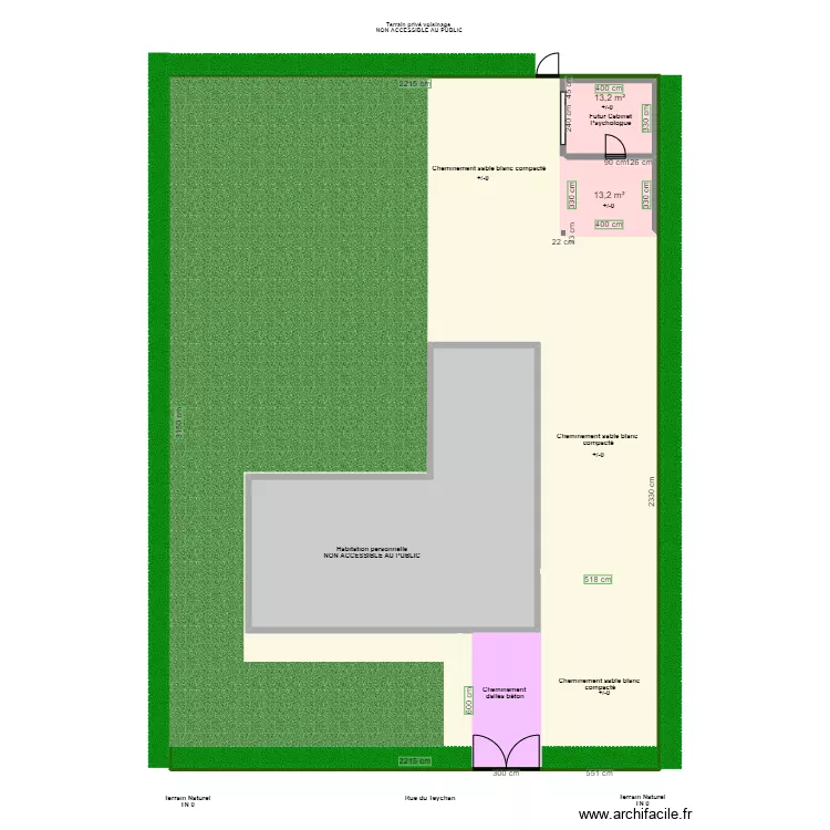 Cabinet Psychologue LE PEN Laetitia avant travaux. Plan de 