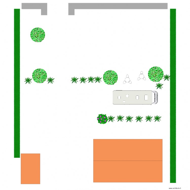 jardin. Plan de 0 pièce et 0 m2