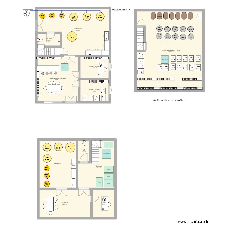 Hydromellerie. Plan de 13 pièces et 272 m2