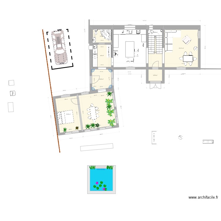 plourivo appenti 220926. Plan de 14 pièces et 132 m2