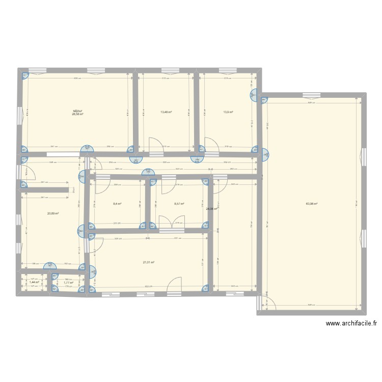 maison. Plan de 11 pièces et 204 m2