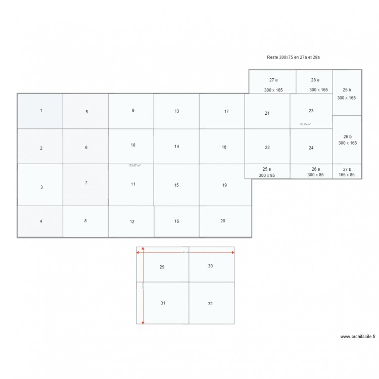 Plan Laurent Calpinage Trellis dalles. Plan de 0 pièce et 0 m2