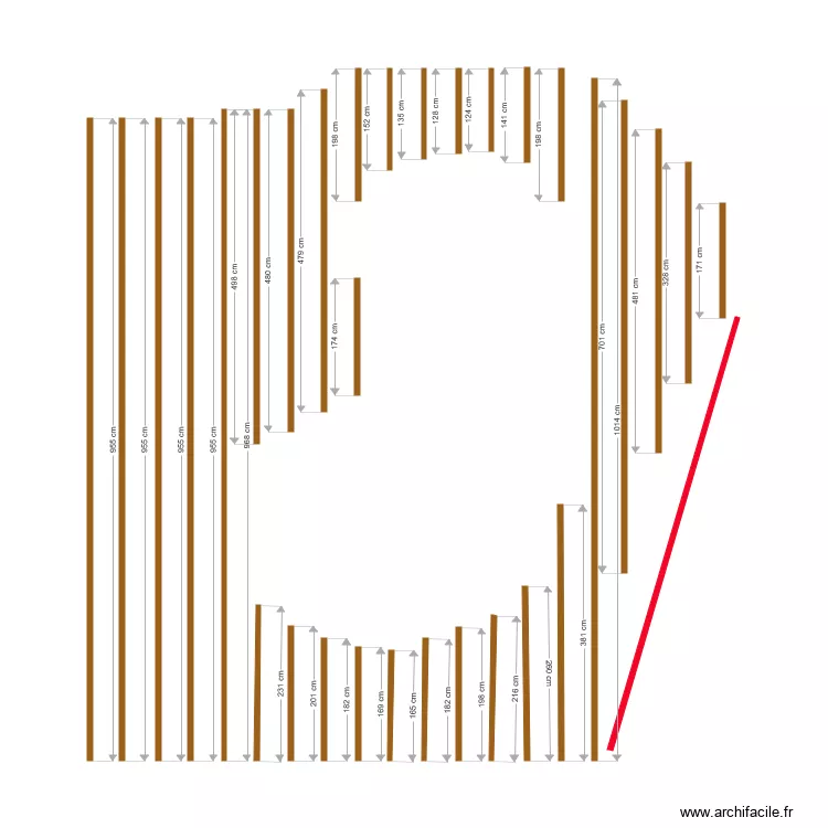 Terrasse piscine. Plan de 