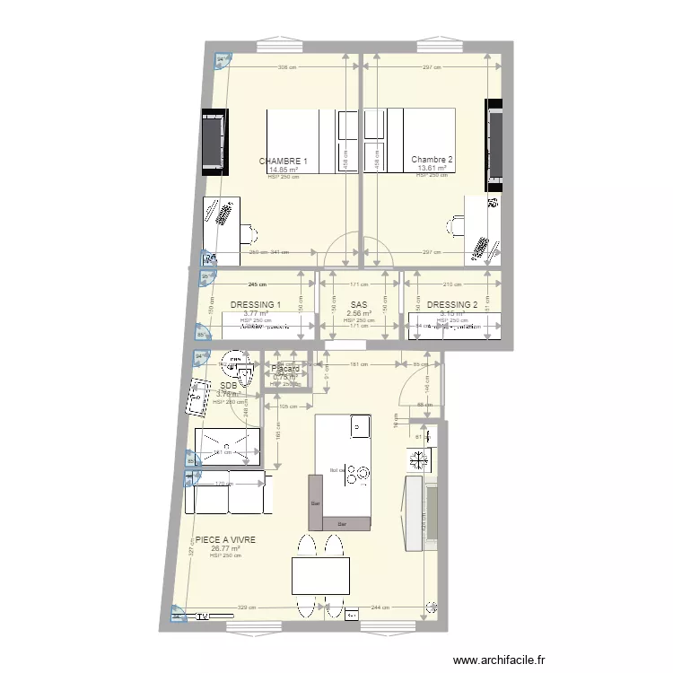 Appart St Etienne modif2. Plan de 