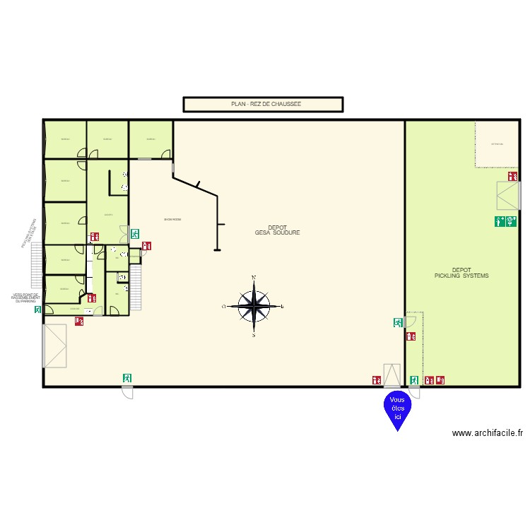 bat rdc depot. Plan de 0 pièce et 0 m2