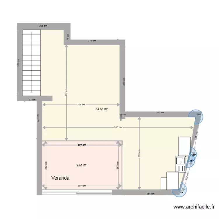 Le Plessis niveau interm&eacute;diaire projet sans meuble. Plan de 