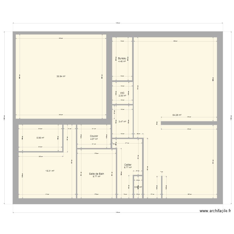 REZ DE CHAUSSEE ESSAI 4. Plan de 0 pièce et 0 m2