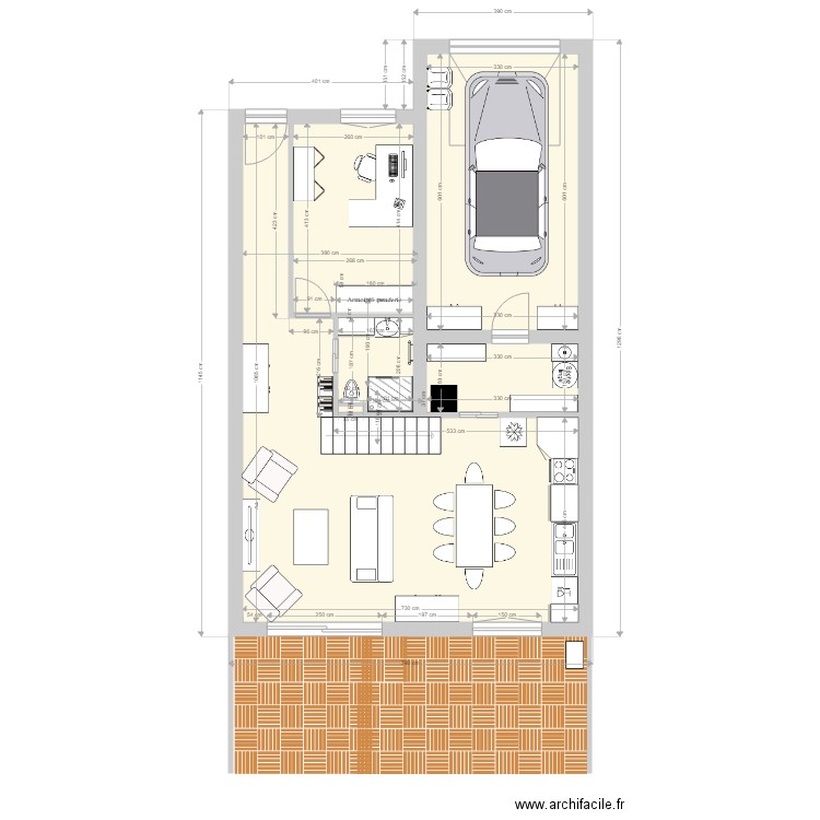 PLAN RDC Maison de Chartres N6 Modifié le 05 07 2020. Plan de 0 pièce et 0 m2