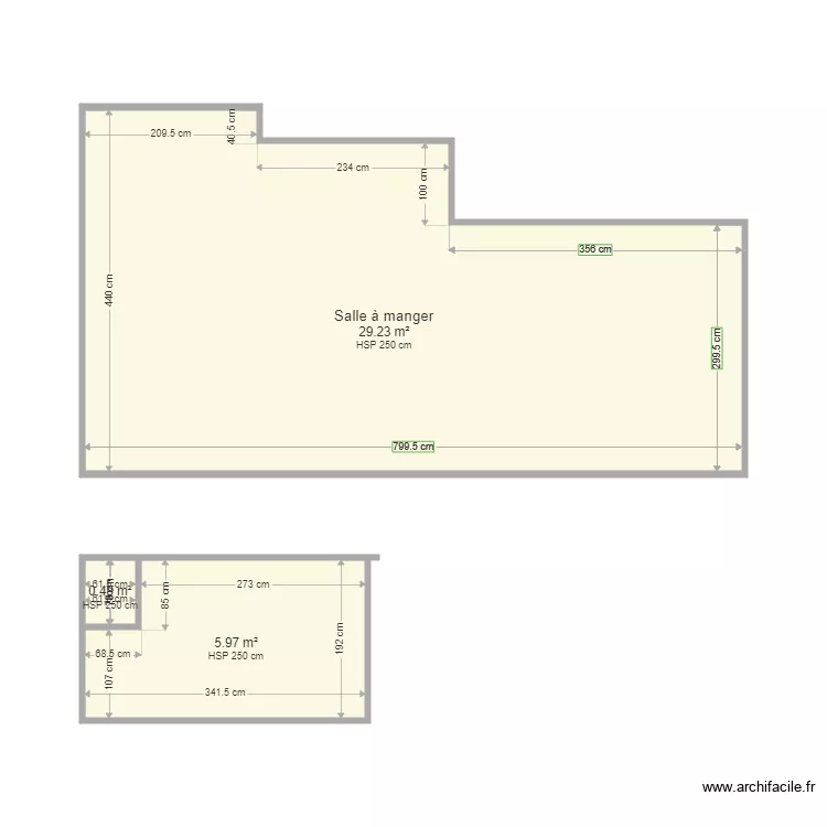 CHAT SEJOUR. Plan de 