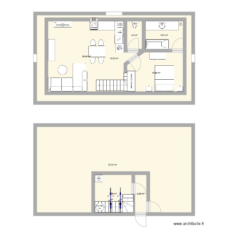 Essai 1. Plan de 0 pièce et 0 m2