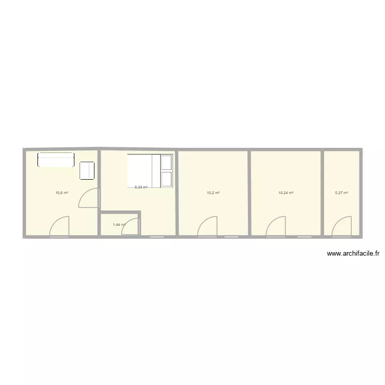 plan fadou 3. Plan de 6  et 47 m²