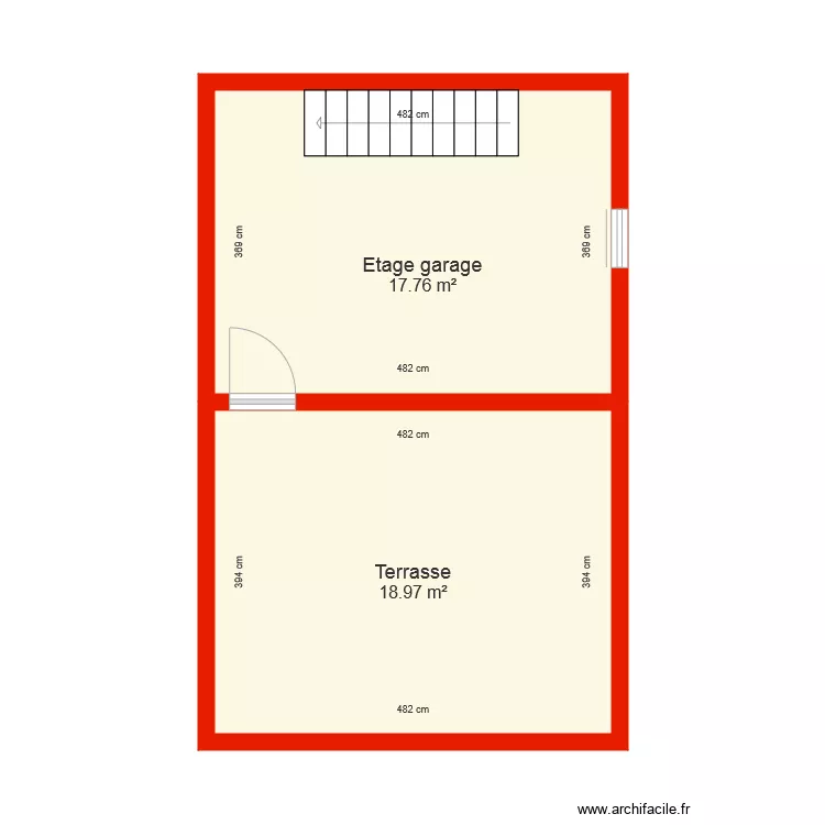BI 4285 annexes etage garage c&ocirc;t&eacute;. Plan de 