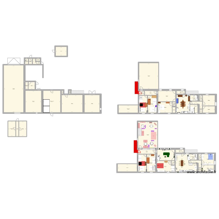 Le 750 - Plan aménagement. Plan de 54 pièces et 719 m2