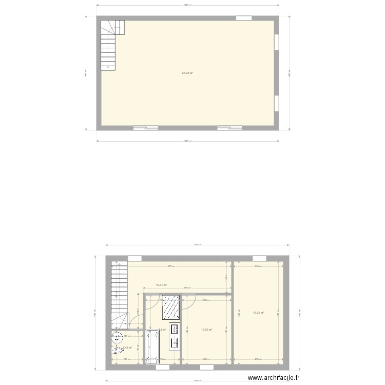 Plan étage 15 10 21. Plan de 6 pièces et 111 m2