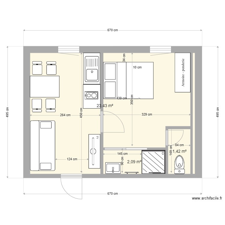 appart rdc. Plan de 0 pièce et 0 m2