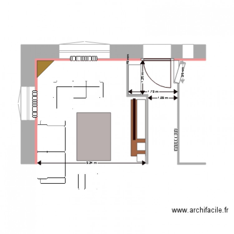 Détail entrée. Plan de 0 pièce et 0 m2