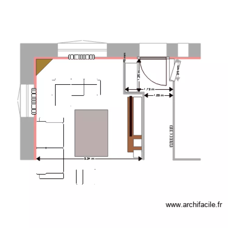 D&eacute;tail entr&eacute;e. Plan de 