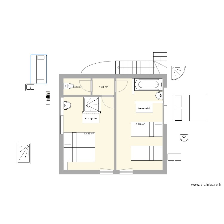 Etage releve 3  sans mezzanine. Plan de 0 pièce et 0 m2