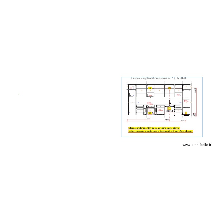 LEROUX plan cuisine 11.05.2023.. Plan de 0 pièce et 0 m2