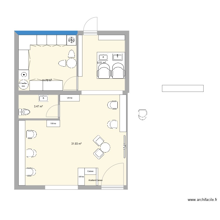 salon vic essai 2. Plan de 0 pièce et 0 m2