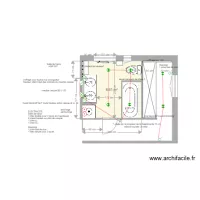 Plan &eacute;lectrique salle de bains Asni&egrave;res 9 juin 2017