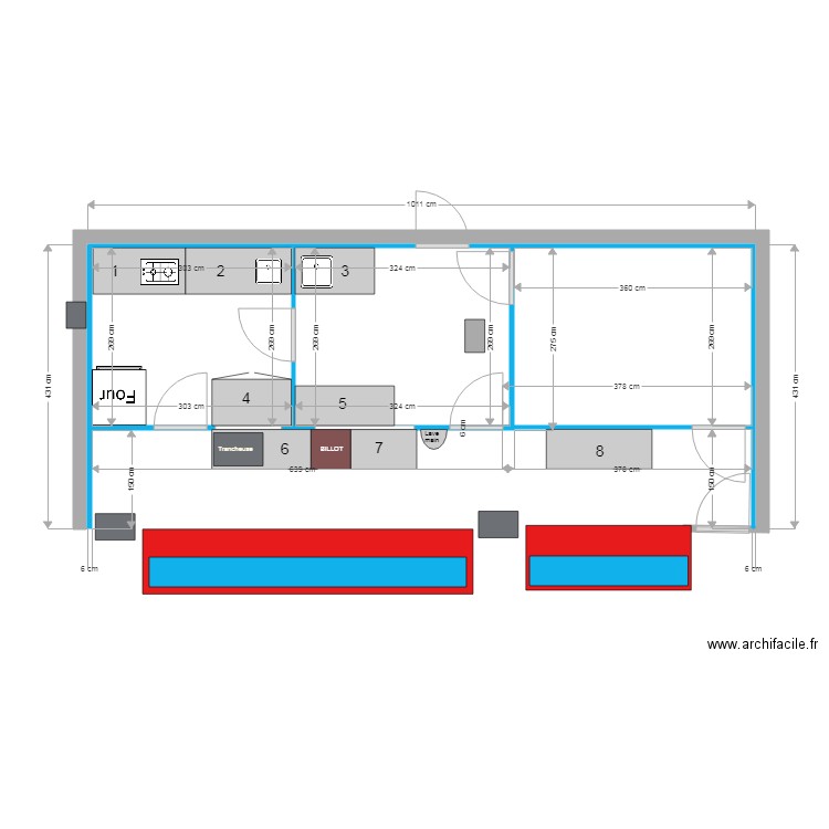 Boucherie meubles inox. Plan de 0 pièce et 0 m2