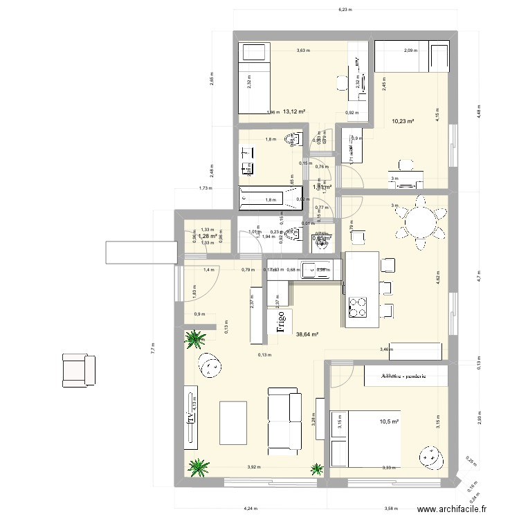javel coté perspectives version chambre separee 2. Plan de 0 pièce et 0 m2