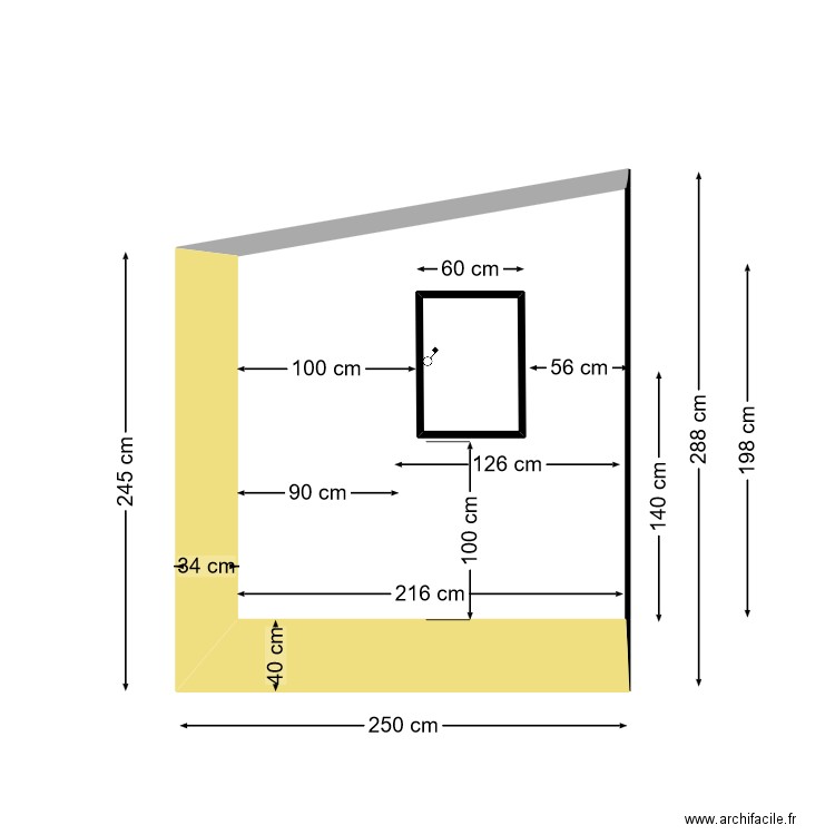 Pignon nord - fenetre 60*80. Plan de 0 pièce et 0 m2