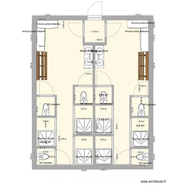 Changing Room. Plan de 