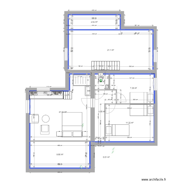 St Cecile etage projete. Plan de 0 pièce et 0 m2