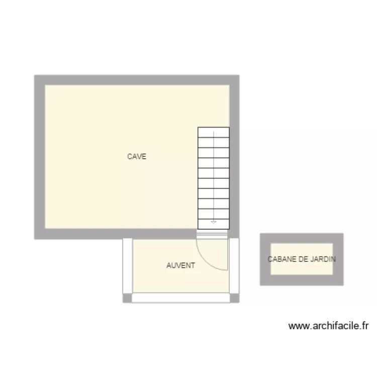 SOUS SOL BENEVENT ABBAYE. Plan de 