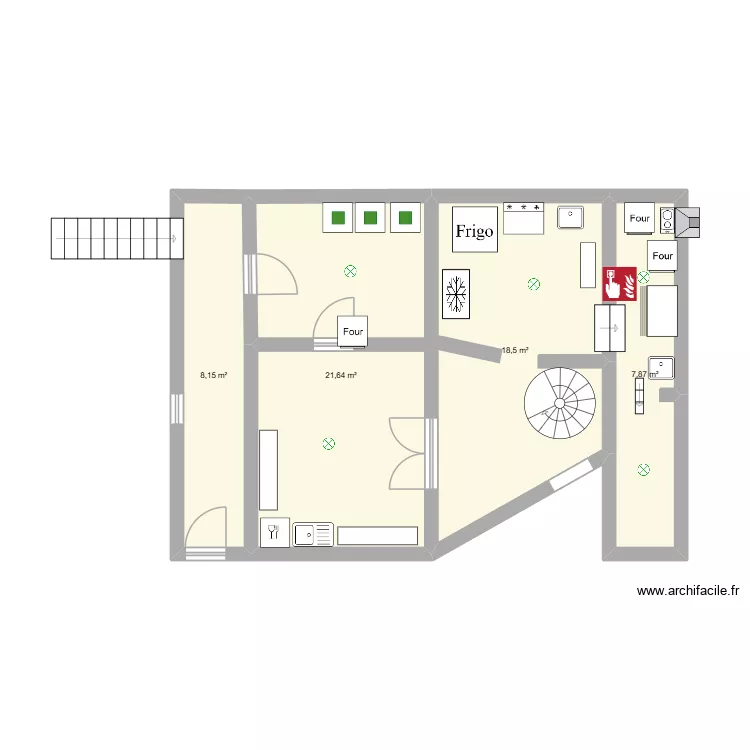 le QrG. Plan de 4  et 56 m²