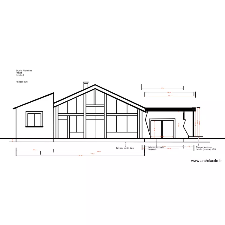 Studio Picholine Projet Fa&ccedil;ade Sud 02 19 toiture terrasse. Plan de 