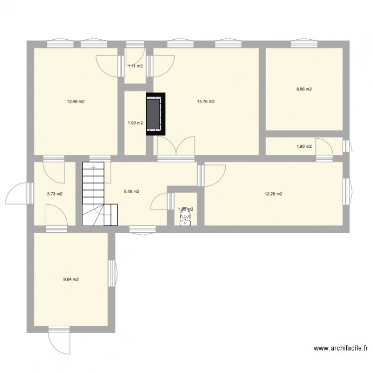 bordes. Plan de 0 pièce et 0 m2