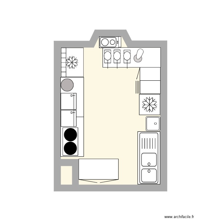 Cuisine projet. Plan de 0 pièce et 0 m2
