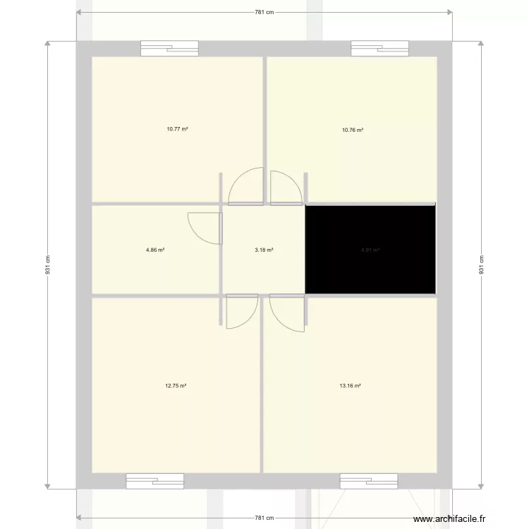 Plan ben brahim &eacute;tage. Plan de 