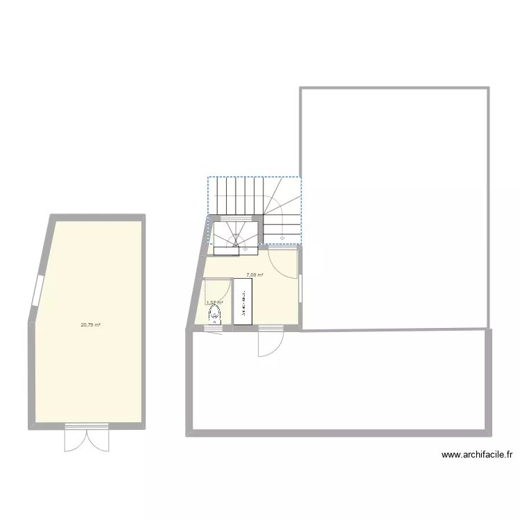 extension maison. Plan de 