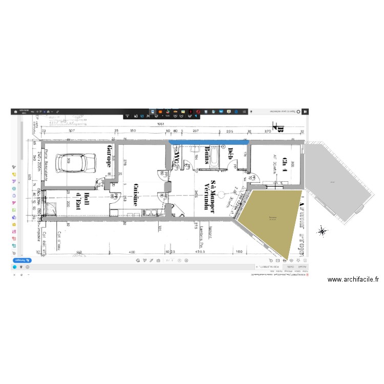 Maison Les Sables extension brut1. Plan de 0 pièce et 0 m2