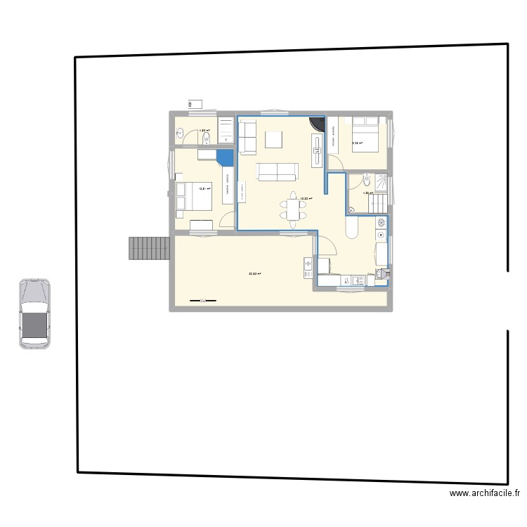 bn 2. Plan de 6 pièces et 106 m2