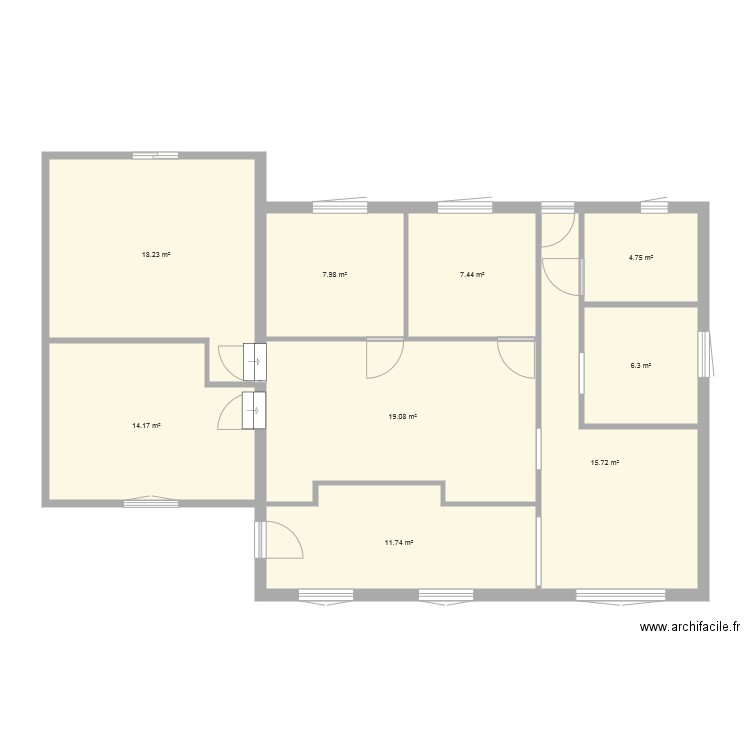extention chambre. Plan de 0 pièce et 0 m2
