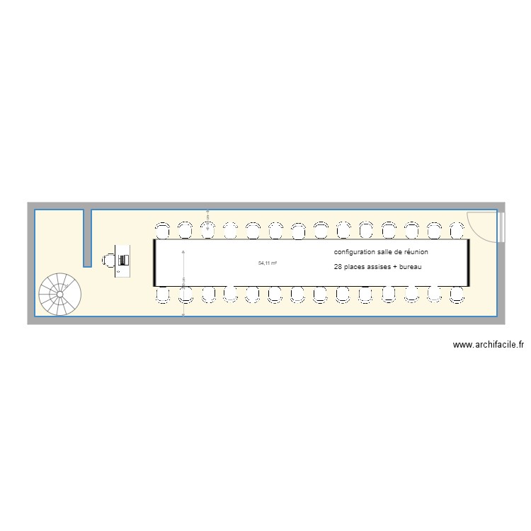 amenagement salle de réunion 3 VH version salle de réunion. Plan de 0 pièce et 0 m2