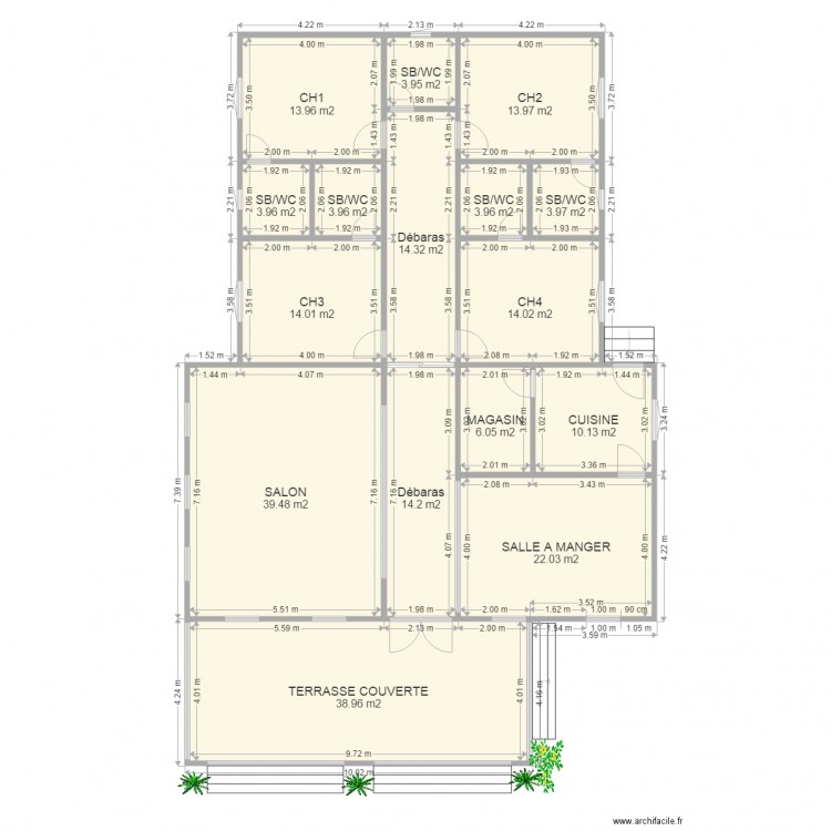 V001. Plan de 0 pièce et 0 m2